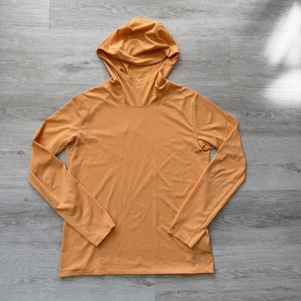 Arc'teryx Taema Sun Hoodie Women's Solar Orange Sleeve Thumbholes Medium 28472